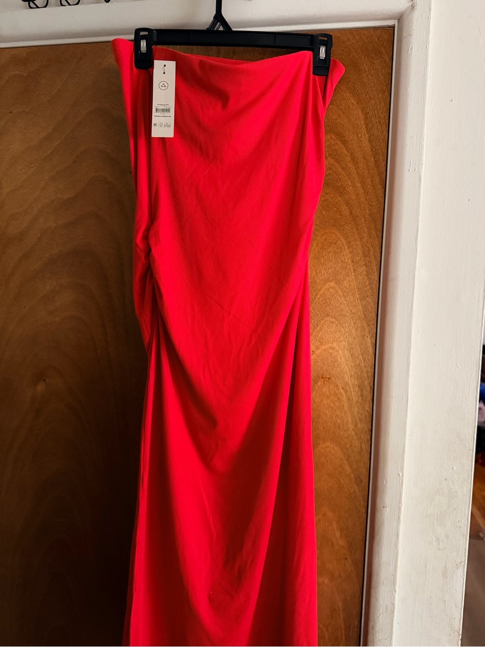 No Boundaries Bright Red Strapless Maxi Dress